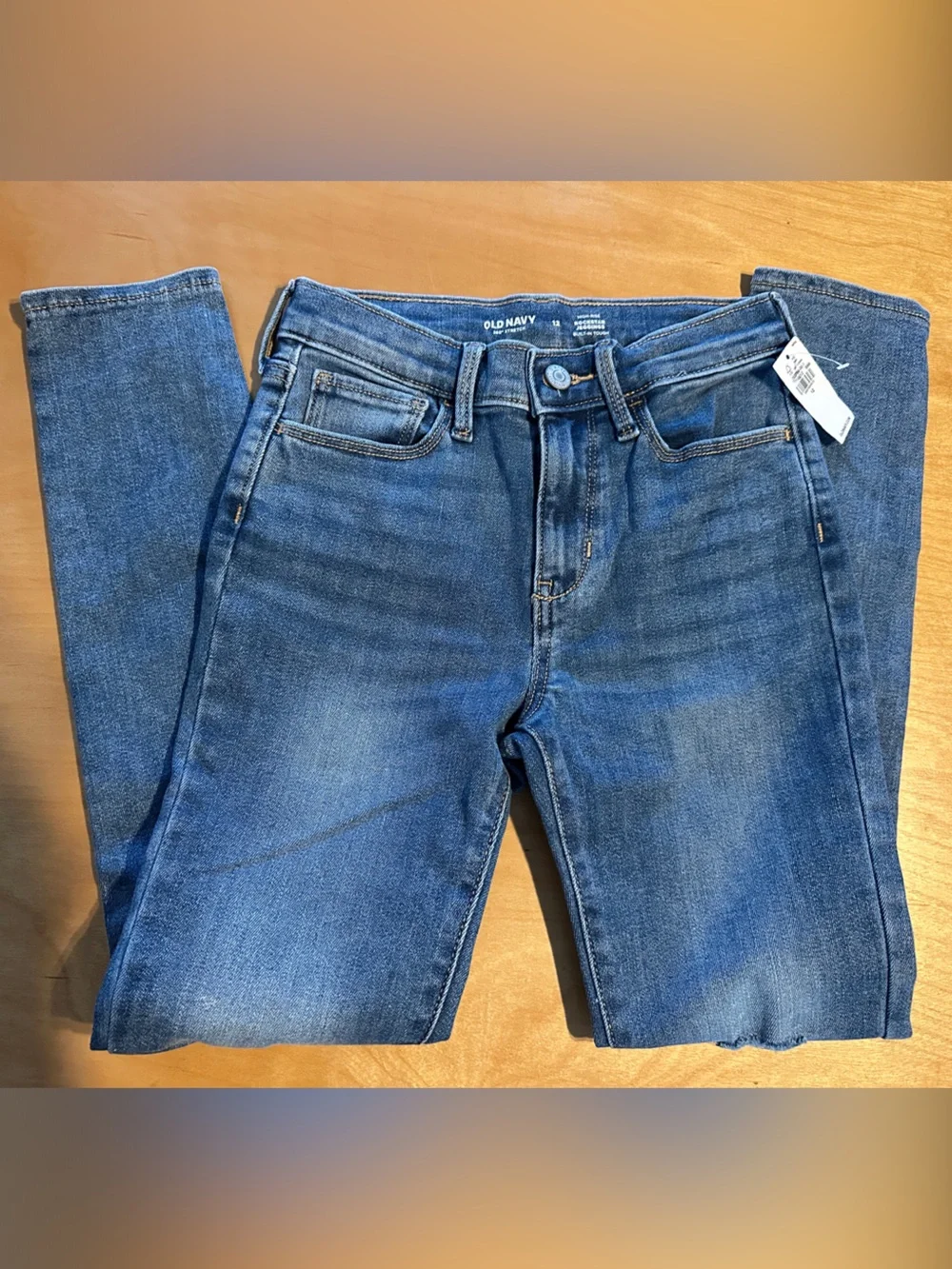 Old Navy Women's Medium Blue Skinny Jeans with Knee Distress NWT